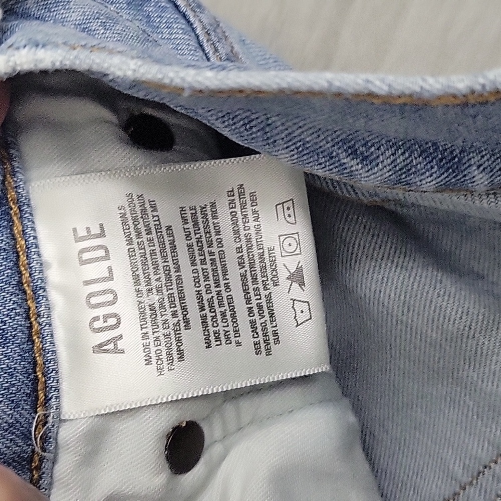 Agolde Nico Button-fly Jeans Size 24 - Picture 4 of 12